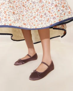 Loeffler Randall Leonie Chocolate Leather Flat| Flats & Loafers