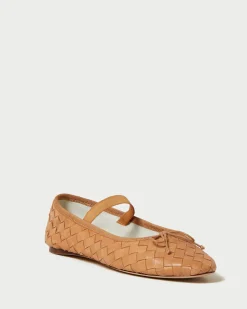 Loeffler Randall Leonie Chocolate Leather Flat| Flats & Loafers