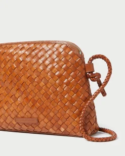 Loeffler Randall Mallory Brown Woven Crossbody| Casual Staples|Vacation Shop