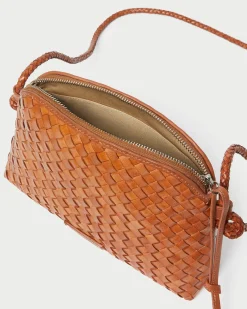 Loeffler Randall Mallory Brown Woven Crossbody| Casual Staples|Vacation Shop