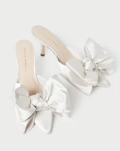 Loeffler Randall Margot Moiré Bow Mule| FOR THE BRIDE|Pumps & Mules