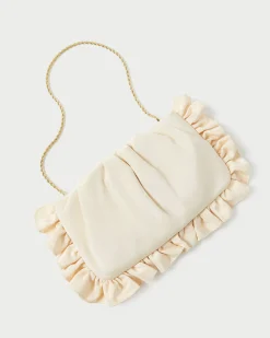 Loeffler Randall Mavis Moiré Ruffle Clutch| Event Essentials|Vacation Shop