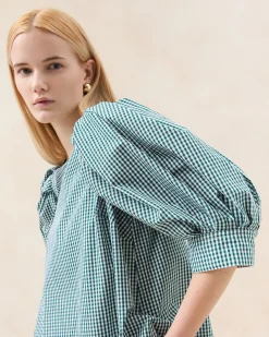 Loeffler Randall Maxwell Green Gingham Dress| Dresses