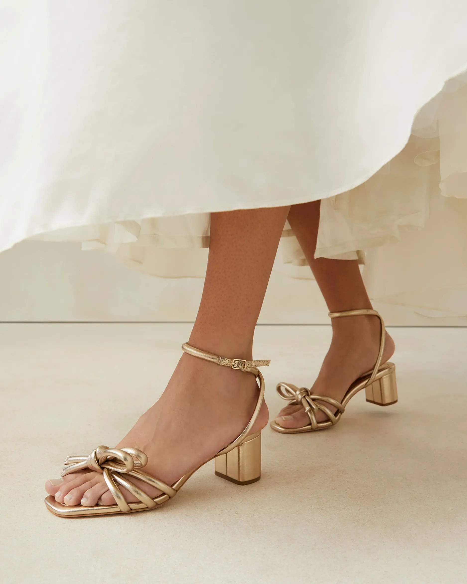 Loeffler Randall Mikel Bow Mid-Heel Sandal| SOMETHING BLUE|FOR THE BRIDE