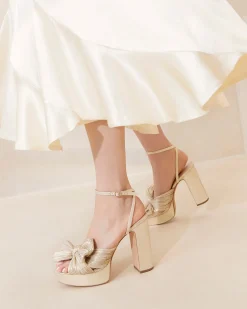 Loeffler Randall Natalia Platform Bow Heel| FOR THE BRIDE|Heeled Sandals