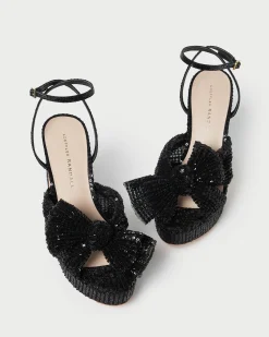 Loeffler Randall Natalia White Lace Bow Heel| SOMETHING BLUE