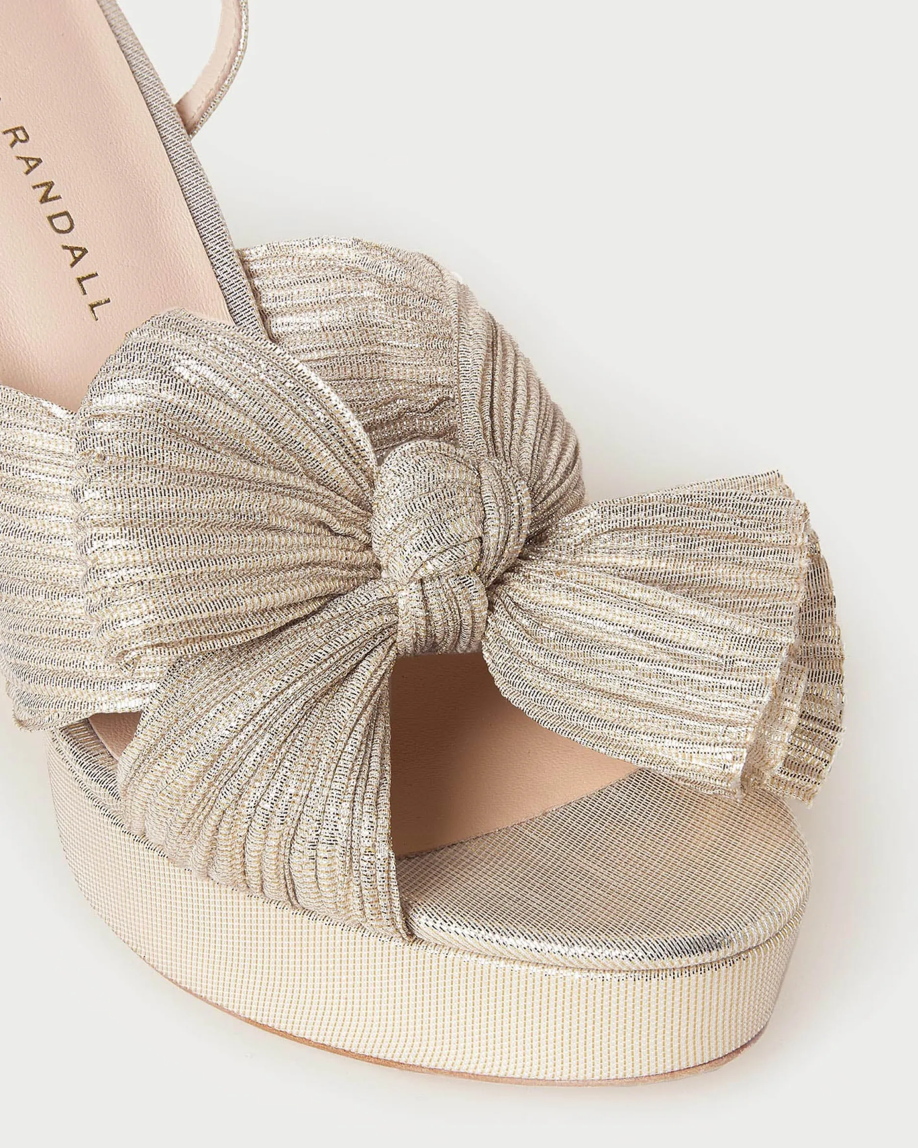 Loeffler Randall Natalia White Lace Bow Heel| SOMETHING BLUE