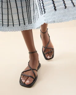 Loeffler Randall Noor Leather Flat Sandal| Flat Sandals