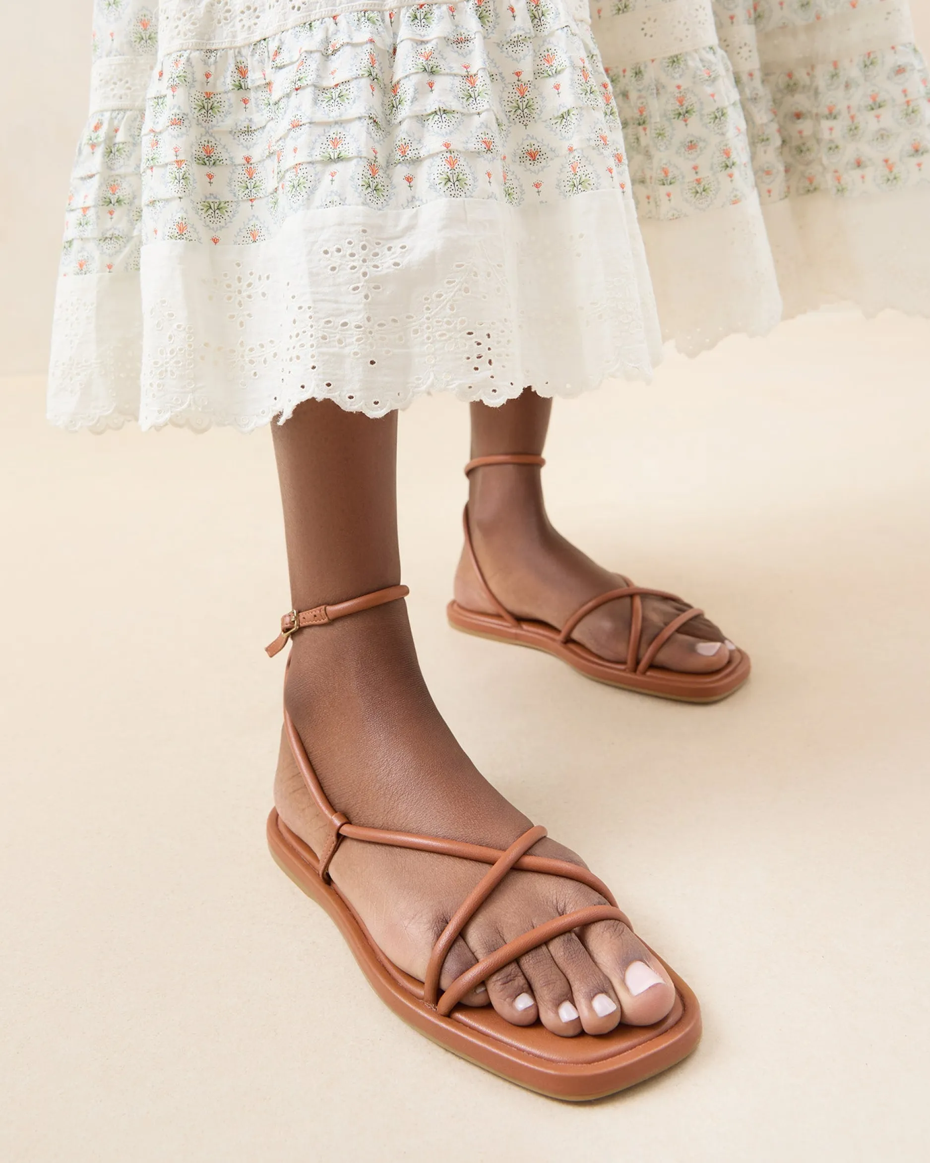 Loeffler Randall Noor Leather Flat Sandal| Flat Sandals