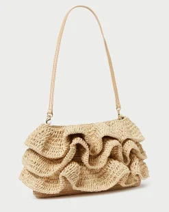 Loeffler Randall Odette Natural Ruffle Clutch| Clutches