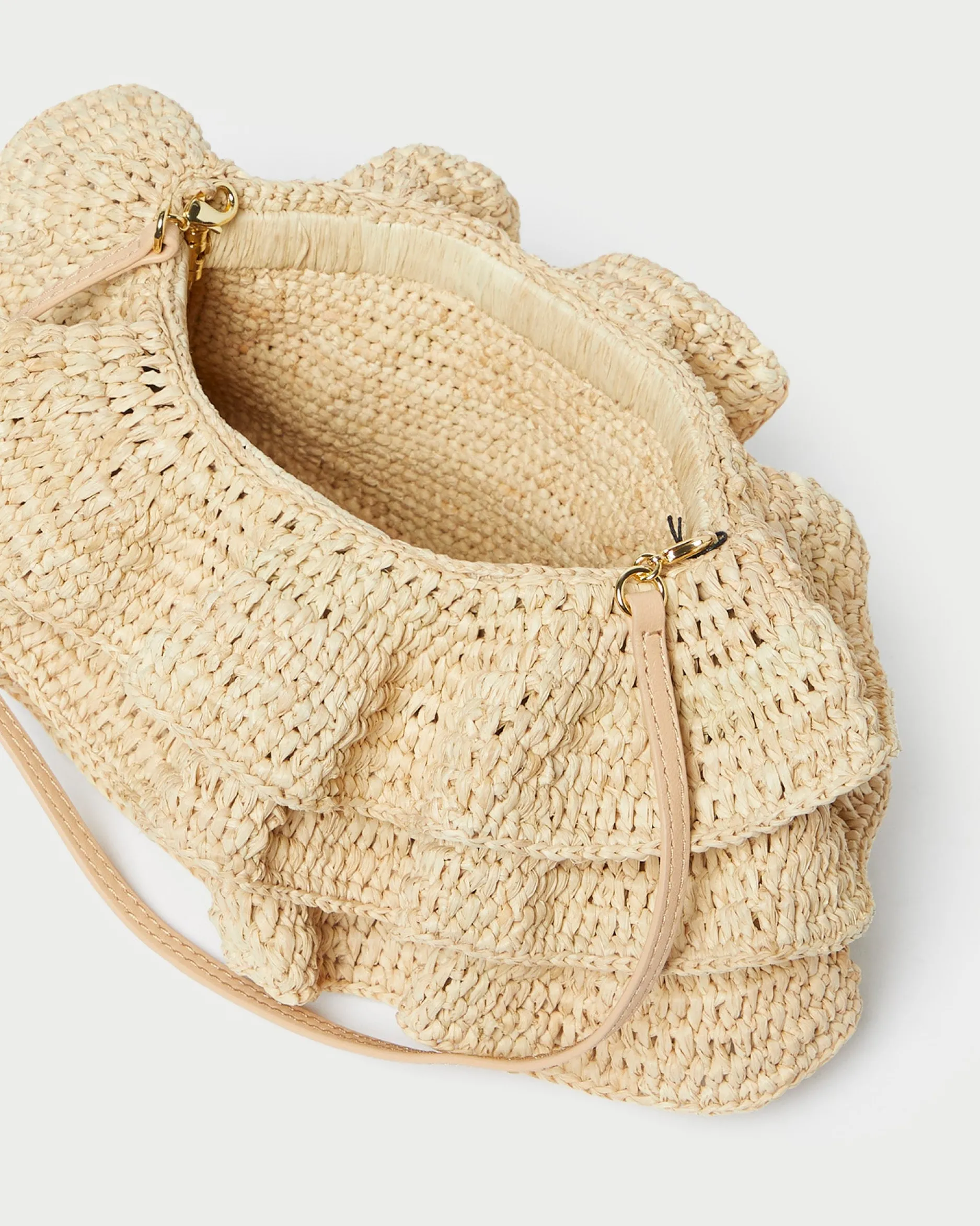 Loeffler Randall Odette Natural Ruffle Clutch| Clutches