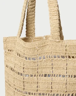 Loeffler Randall Orion Blue/White Raffia Tote| Casual Staples|Totes