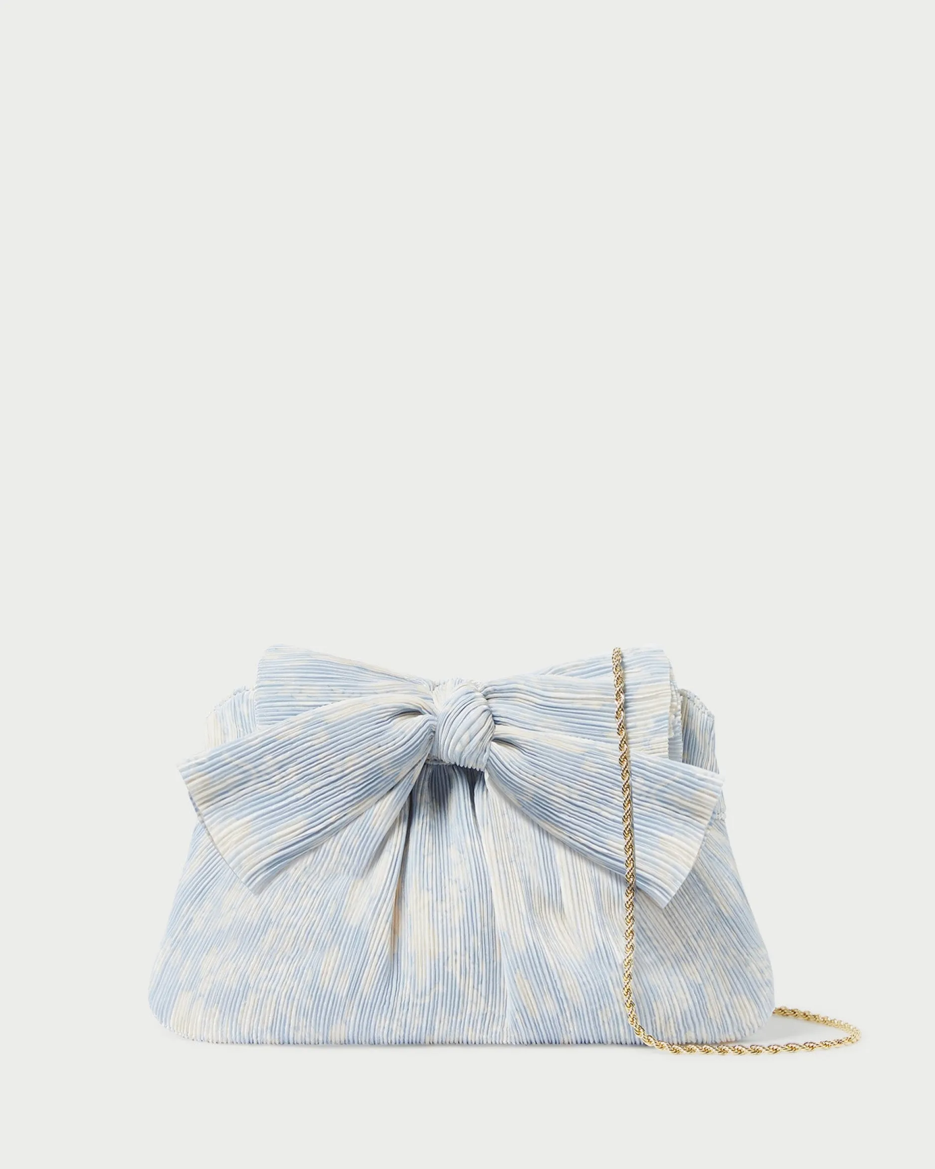 Loeffler Randall Rayne Blue Floral Bow Clutch| SOMETHING BLUE|FOR THE GUESTS