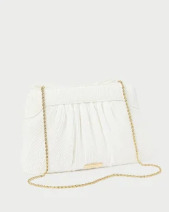 Loeffler Randall Rayne White Lace Bow Clutch| FOR THE BRIDE|Clutches