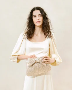 Loeffler Randall Rayne Pleated Bow Clutch| Clutches