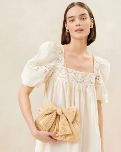 Loeffler Randall Rayne Pleated Bow Clutch| Clutches