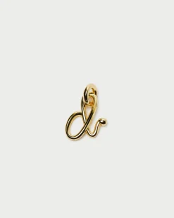Loeffler Randall Small Gold Letter "D" Charm| Jewelry|Accessories