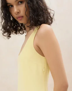 Loeffler Randall Soren Yellow Tiered Sleeveless Dress| FOR THE GUESTS|FOR THE BRIDE