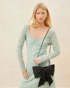 Loeffler Randall Violet Satin Bow Crossbody| FOR THE BRIDE|Crossbodies