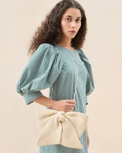 Loeffler Randall Violet Satin Bow Crossbody| Jessie Loves