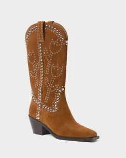 Loeffler Randall Wilder Cacao Studded Suede Boot| Casual Staples|Jessie Loves